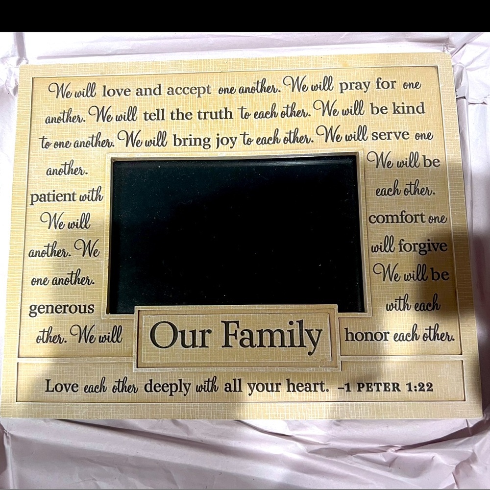 “Our Family” Photo Frame with Bible Verse